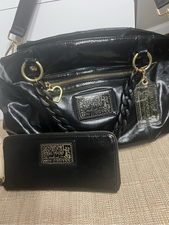 Coach Handbags - Coach patent leather bag and wallet